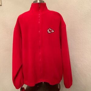 Iron Knights Athletics Fleece Red Full Zipper Jacket Pockets Logo Size M